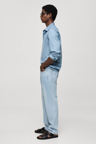 Chemise regular-fit chambray coton - Bleu clair