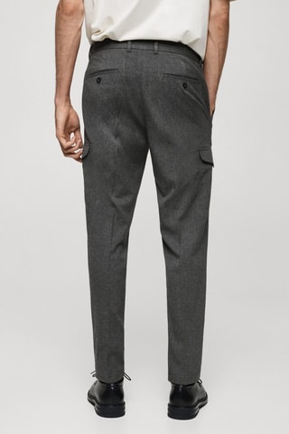 Pantalon cargo - Gris chiné