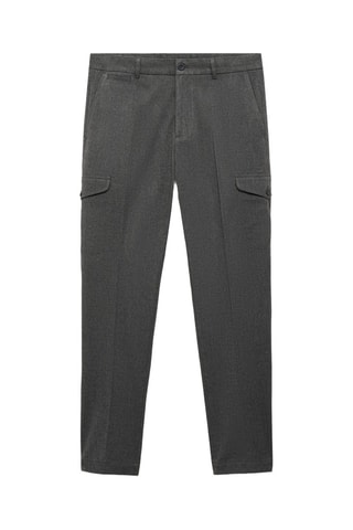 Pantalon cargo - Gris chiné