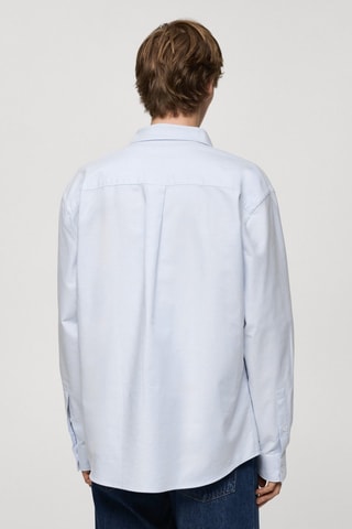 Chemise relaxed-fit oxford coton - Bleu clair