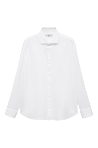 Chemise costume regular fit boutons de manchette - Blanc