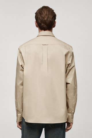 Chemise regular fit coton - Beige