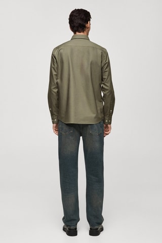 Chemise regular fit coton Oxford - Kaki