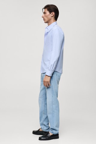 Chemise regular fit coton Oxford - Bleu clair