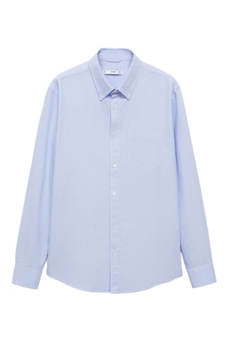 Chemise regular fit coton Oxford - Bleu clair