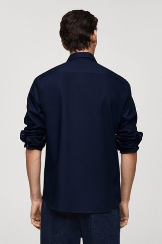 Chemise regular fit coton Oxford - Bleu marine