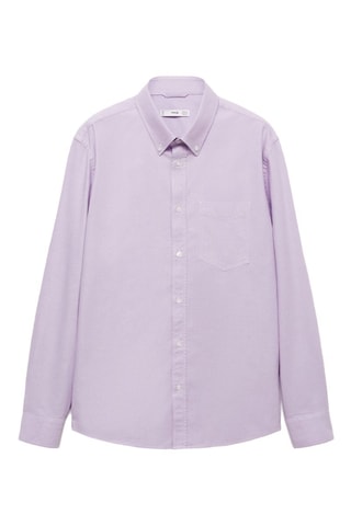 Chemise regular fit coton Oxford - Violet