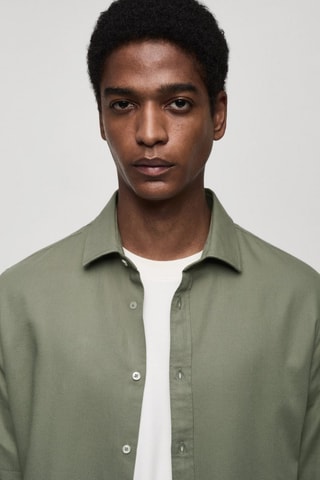 Chemise 100 % coton structure regular-fit - Kaki