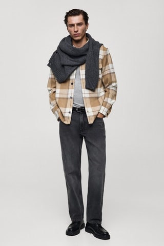 Surchemise flanelle carreaux - Beige