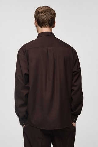 Chemise slim-fit poches - Chocolat