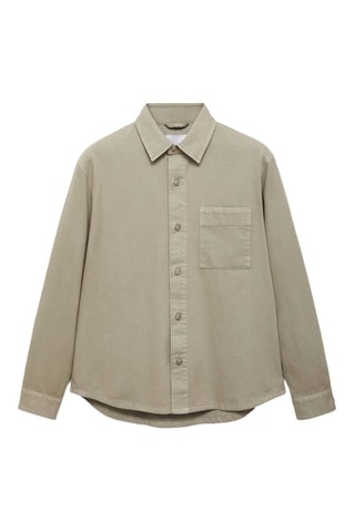 Surchemise jean poche - Vert