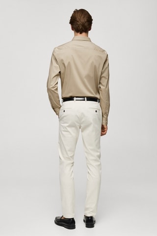 Chemise regular-fit coton stretch - Gris clair