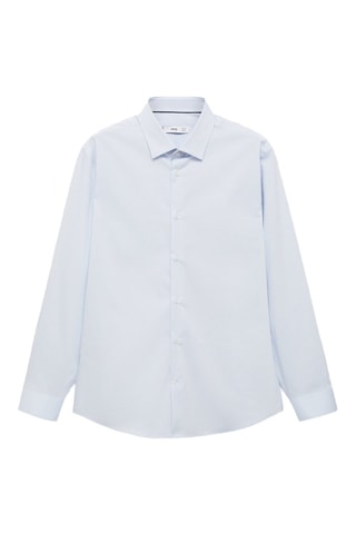 Chemise regular-fit coton stretch - Bleu clair