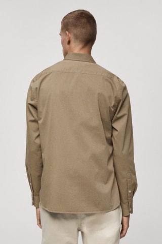 Surchemise twill coton poches - Marron