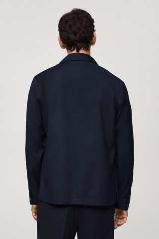 Surchemise slim-fit poches - Bleu marine