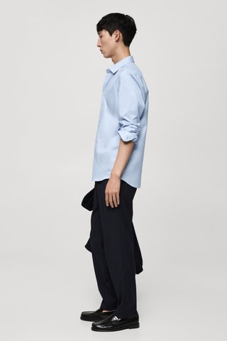 Chemise 100 % coton twill regular-fit - Bleu clair