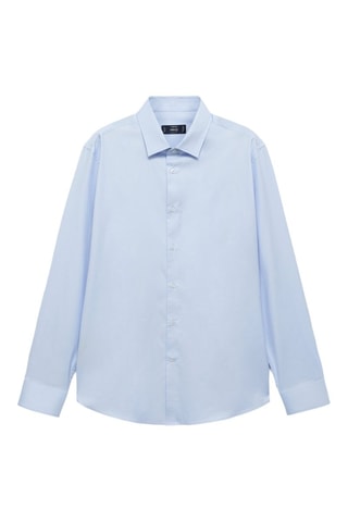 Chemise 100 % coton twill regular-fit - Bleu clair