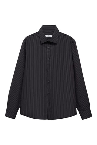 Chemise coton slim-fit rayures tennis - Gris