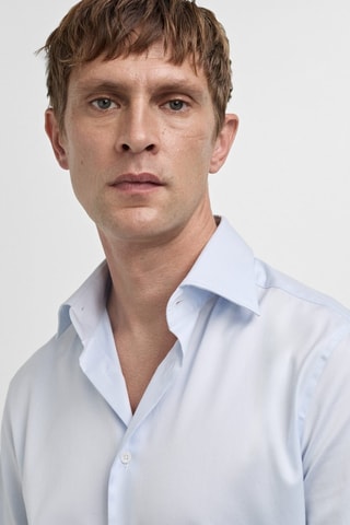 Chemise costume slim fit coton - Bleu clair