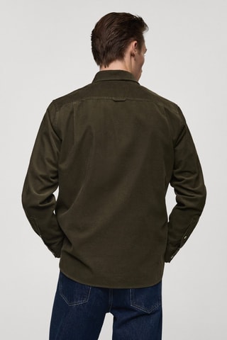 Chemise velours milleraies classic-fit - Kaki