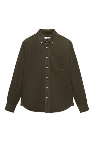 Chemise velours milleraies classic-fit - Kaki