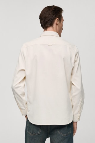 Chemise velours milleraies classic-fit - Blanc