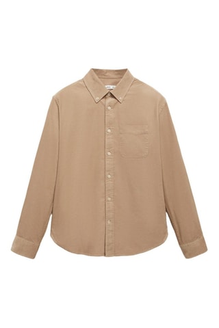 Chemise velours milleraies classic-fit - Beige