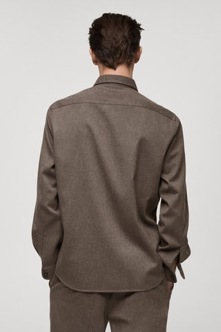 Surchemise flanelle regular-fit poches - Gris