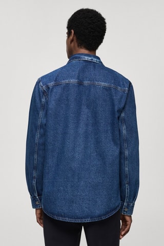 Surchemise denim poche - Bleu