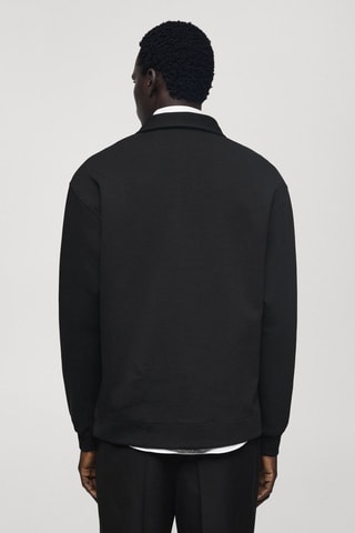 Polo coton relaxed-fit - Noir