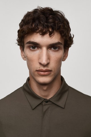 Polo tissu comfort stretch - Marron