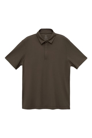 Polo tissu comfort stretch - Marron