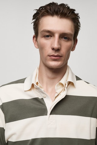Polo 100 % coton rayures regular-fit - Vert
