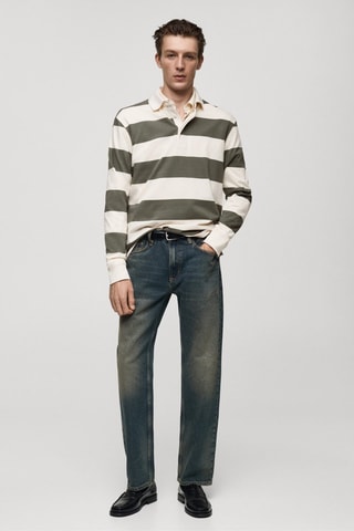 Polo 100 % coton rayures regular-fit - Vert