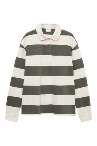 Polo 100 % coton rayures regular-fit - Vert