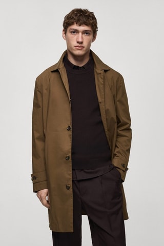 Trench classique résistant à l'eau - Marron
