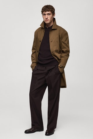 Trench classique résistant à l'eau - Marron