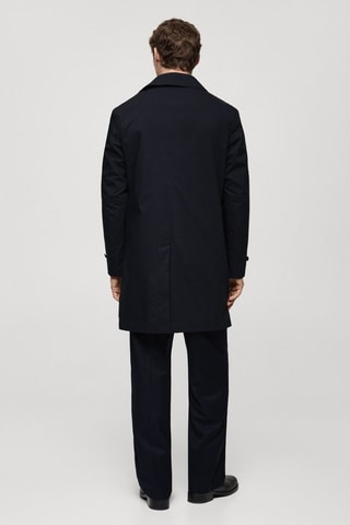 Trench classique résistant à l'eau - Bleu marine