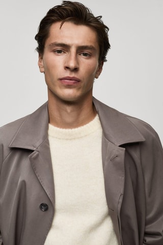 Trench ceinturé finition lustrée - Marron