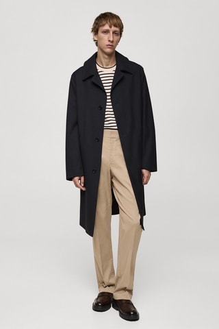 Trench oversize comfort stretch - Bleu marine