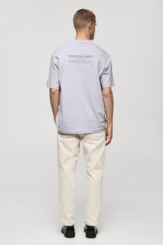 T-shirt 100 % coton texte - Lilas