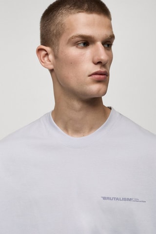 T-shirt 100 % coton texte - Lilas