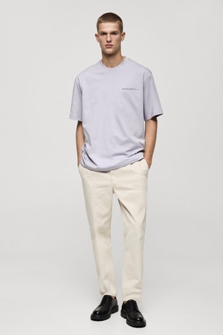 T-shirt 100 % coton texte - Lilas