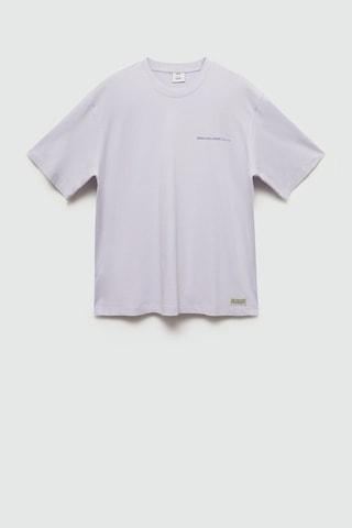 T-shirt 100 % coton texte - Lilas