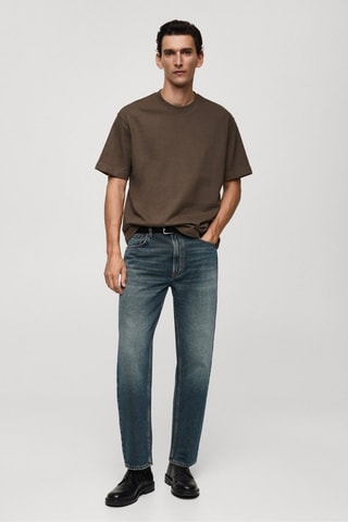 T-shirt 100 % coton relaxed-fit - Kaki