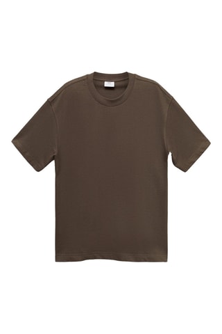 T-shirt 100 % coton relaxed-fit - Kaki