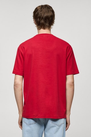 T-shirt 100 % coton relaxed-fit - Rouge