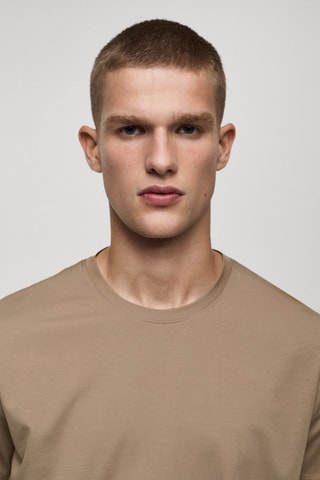 T-shirt extensible infroissable - Marron