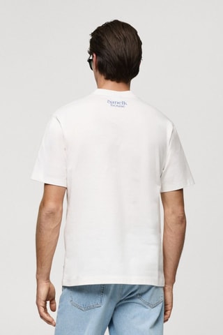 T-shirt regular-fit coton imprimé - Blanc