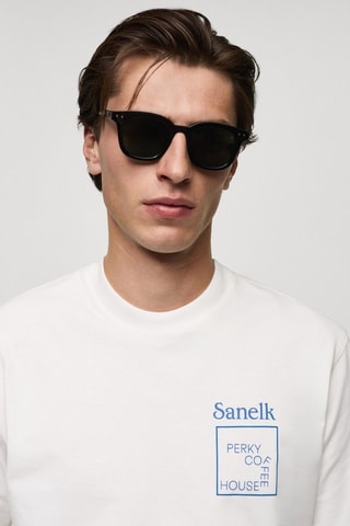 T-shirt regular-fit coton imprimé - Blanc